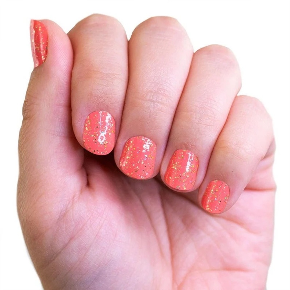 Coral Glitter Nail Polish - Women Makeup